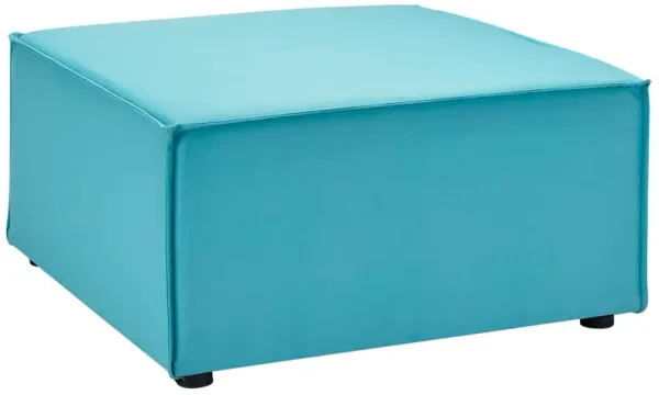 Saybrook Outdoor Patio Upholstered Sectional Sofa Ottoman by Modway Turquoise