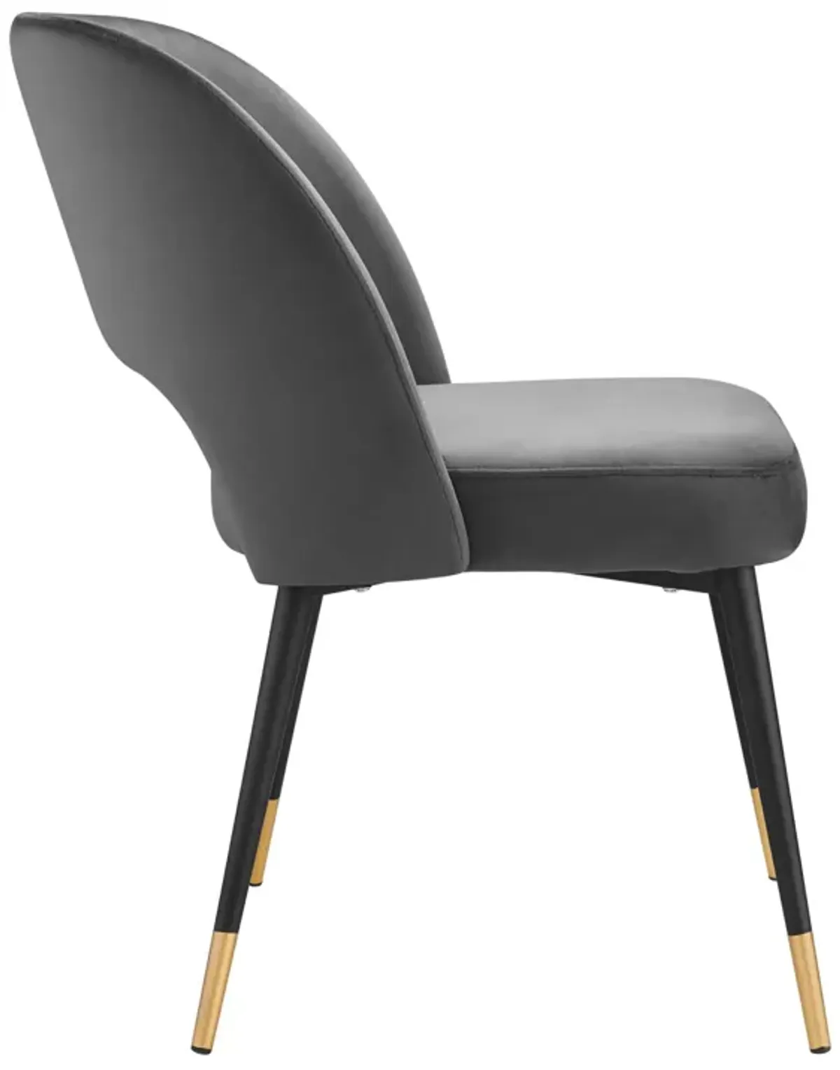 Rouse Performance Velvet Dining Side Chair by Modway Charcoal