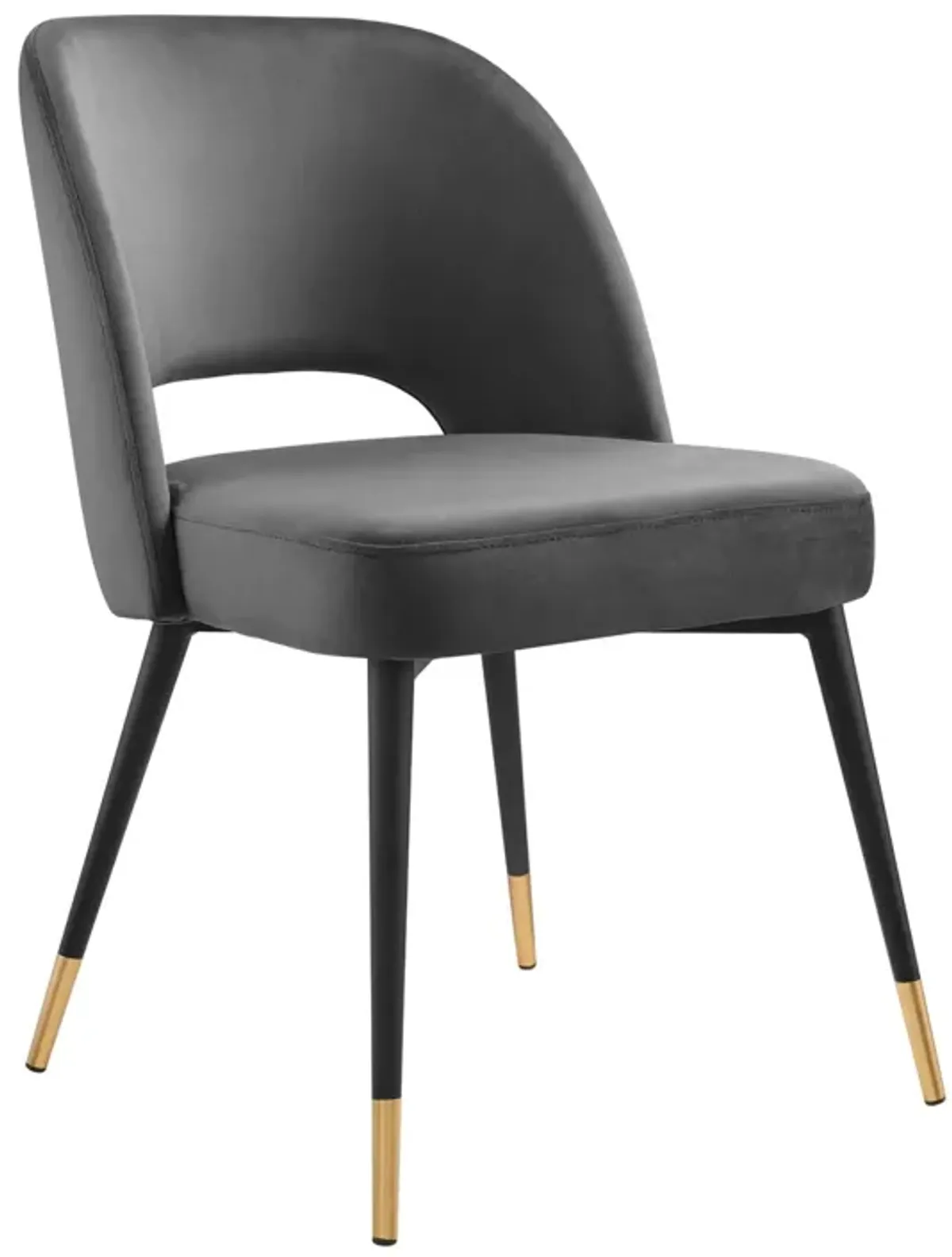 Rouse Performance Velvet Dining Side Chair by Modway Charcoal