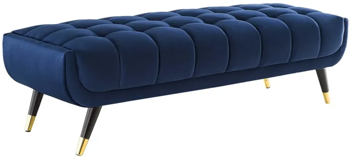 Adept 60" Performance Velvet Bench by Modway Midnight Blue