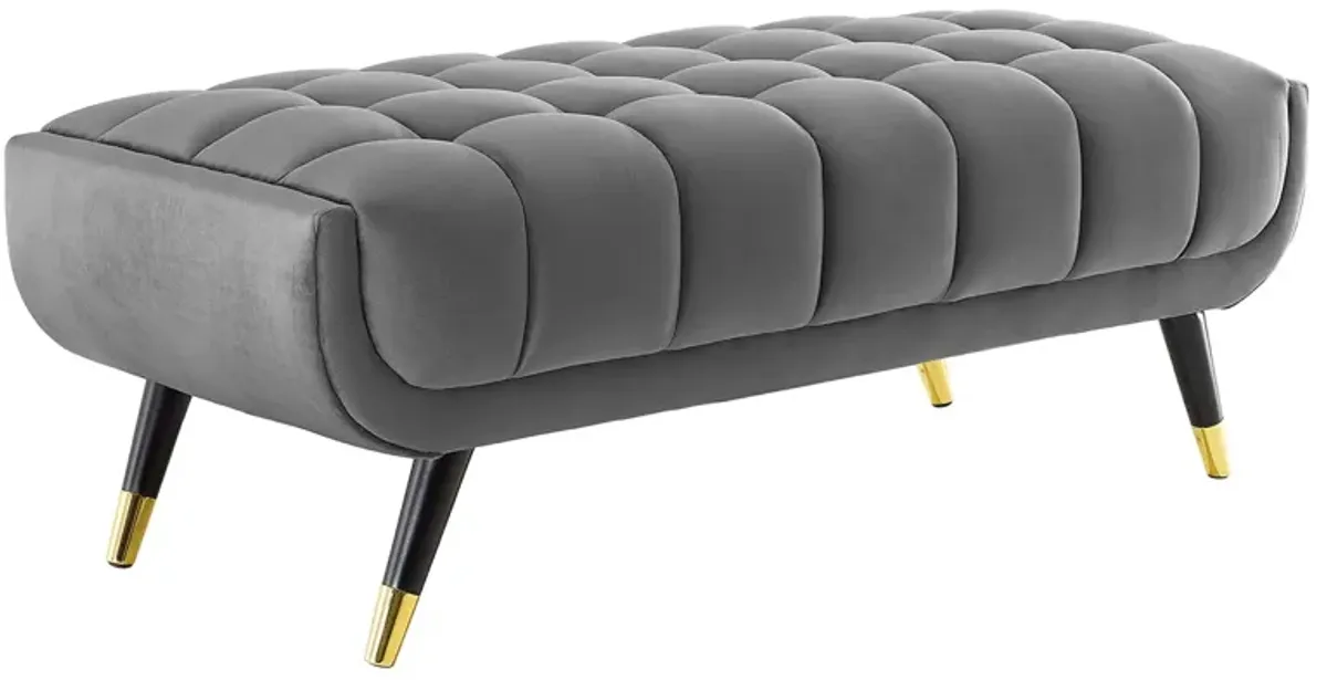 Adept 47.5" Performance Velvet Bench by Modway Midnight Blue
