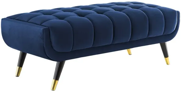 Adept 47.5" Performance Velvet Bench by Modway Midnight Blue