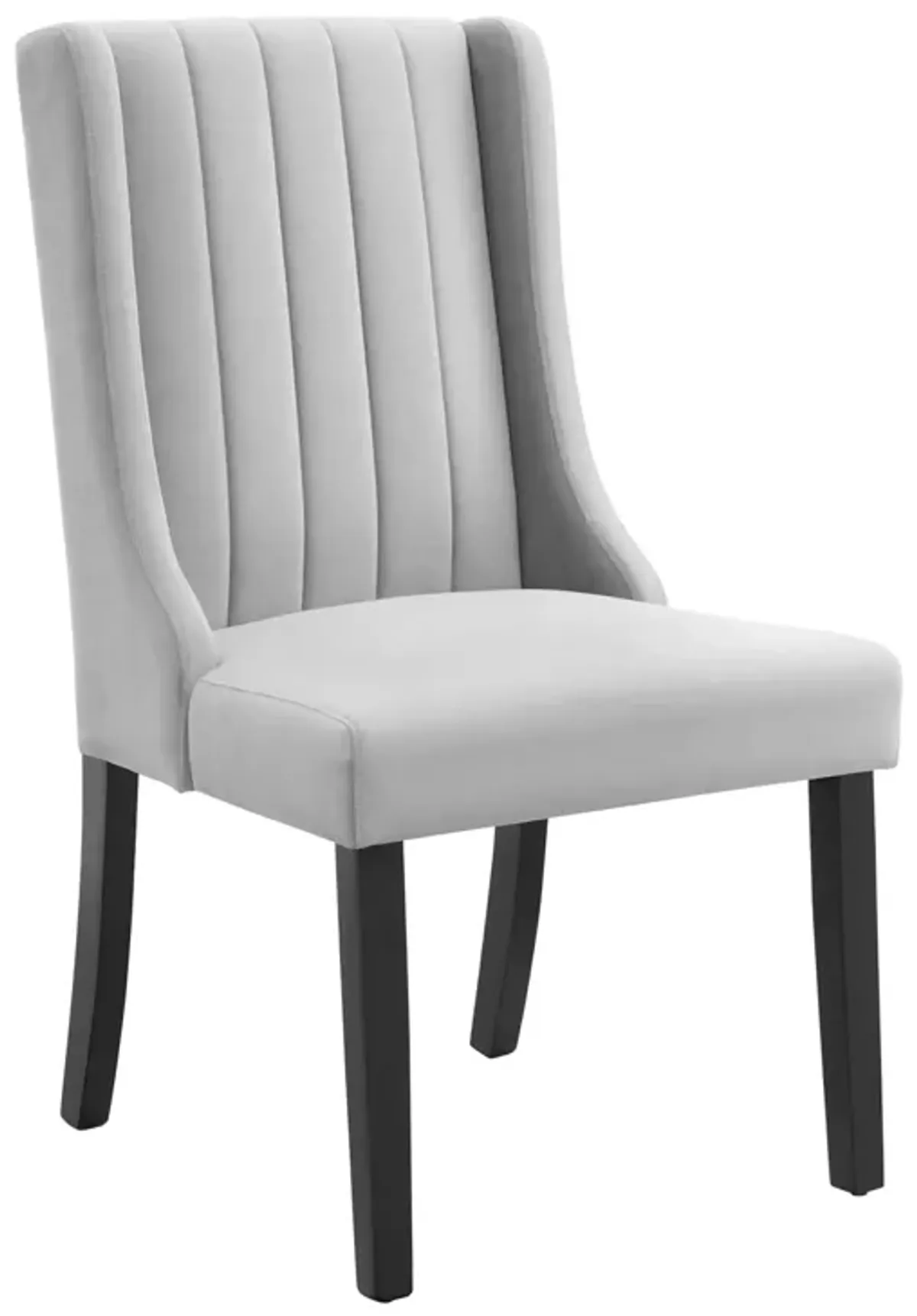Renew Parsons Performance Velvet Dining Side Chairs - Set of 2 by Modway Light Gray