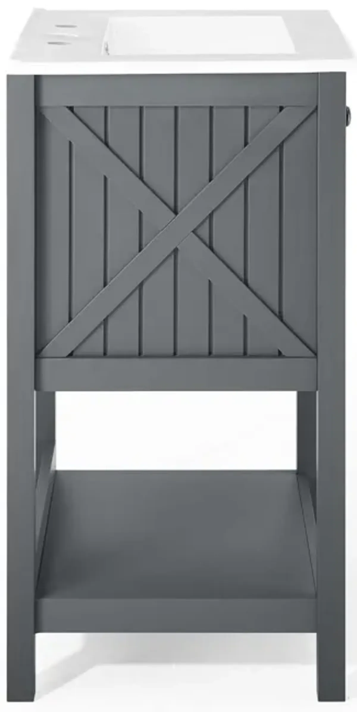 Steam Bathroom Vanity Basin Included by Modway 24" / Gray White