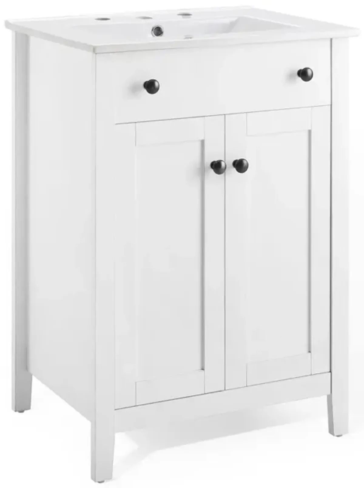 Nantucket Bathroom Vanity Basin Included by Modway 24" / White White