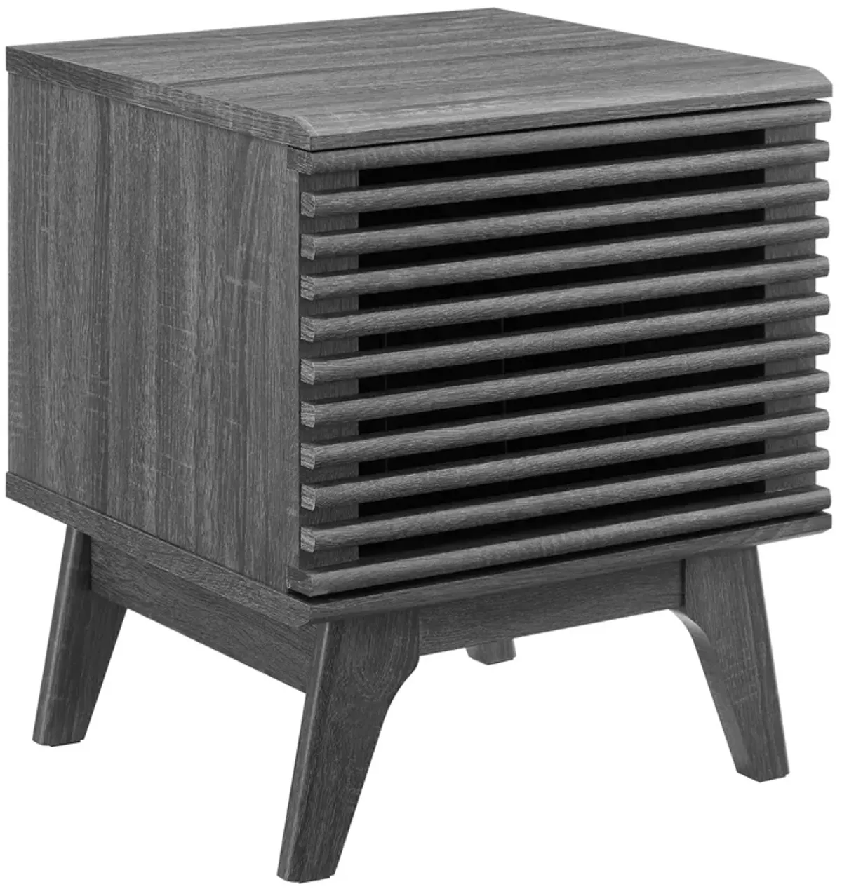 Render Vinyl Record Display Stand by Modway Charcoal