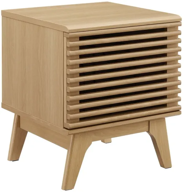 Render Vinyl Record Display Stand by Modway Oak