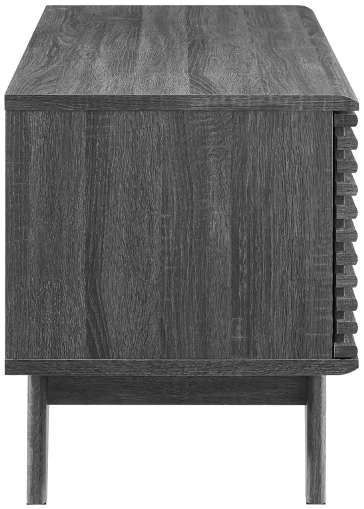 Render Vinyl Record Display Stand by Modway Charcoal