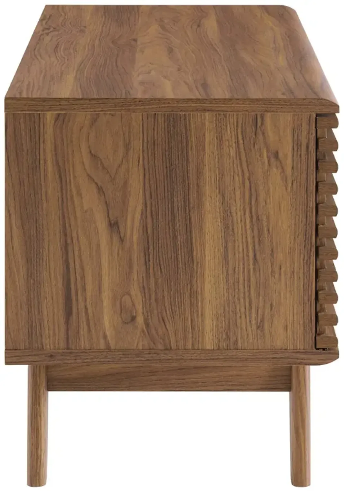 Render Vinyl Record Display Stand by Modway Walnut