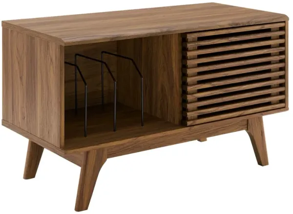 Render Vinyl Record Display Stand by Modway Walnut