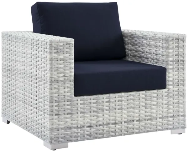 Convene Outdoor Patio Armchair by Modway Light Gray Navy