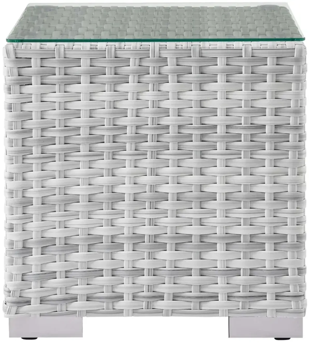 Convene Outdoor Patio Side Table by Modway Light Gray