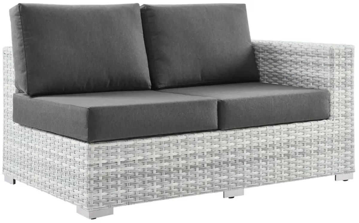 Convene Outdoor Patio Right-Arm Loveseat by Modway Light Gray Charcoal