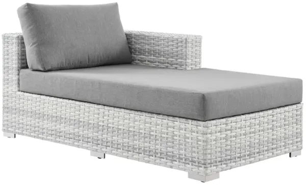 Convene Outdoor Patio Right Chaise by Modway Light Gray Gray