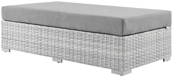 Convene Outdoor Patio Rectangular Ottoman by Modway Light Gray Gray
