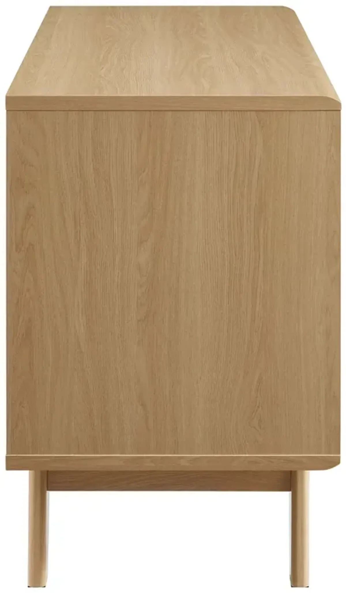Render Vinyl Record Display Stand by Modway Oak