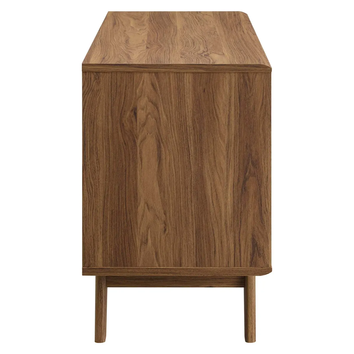 Render Vinyl Record Display Stand by Modway Walnut