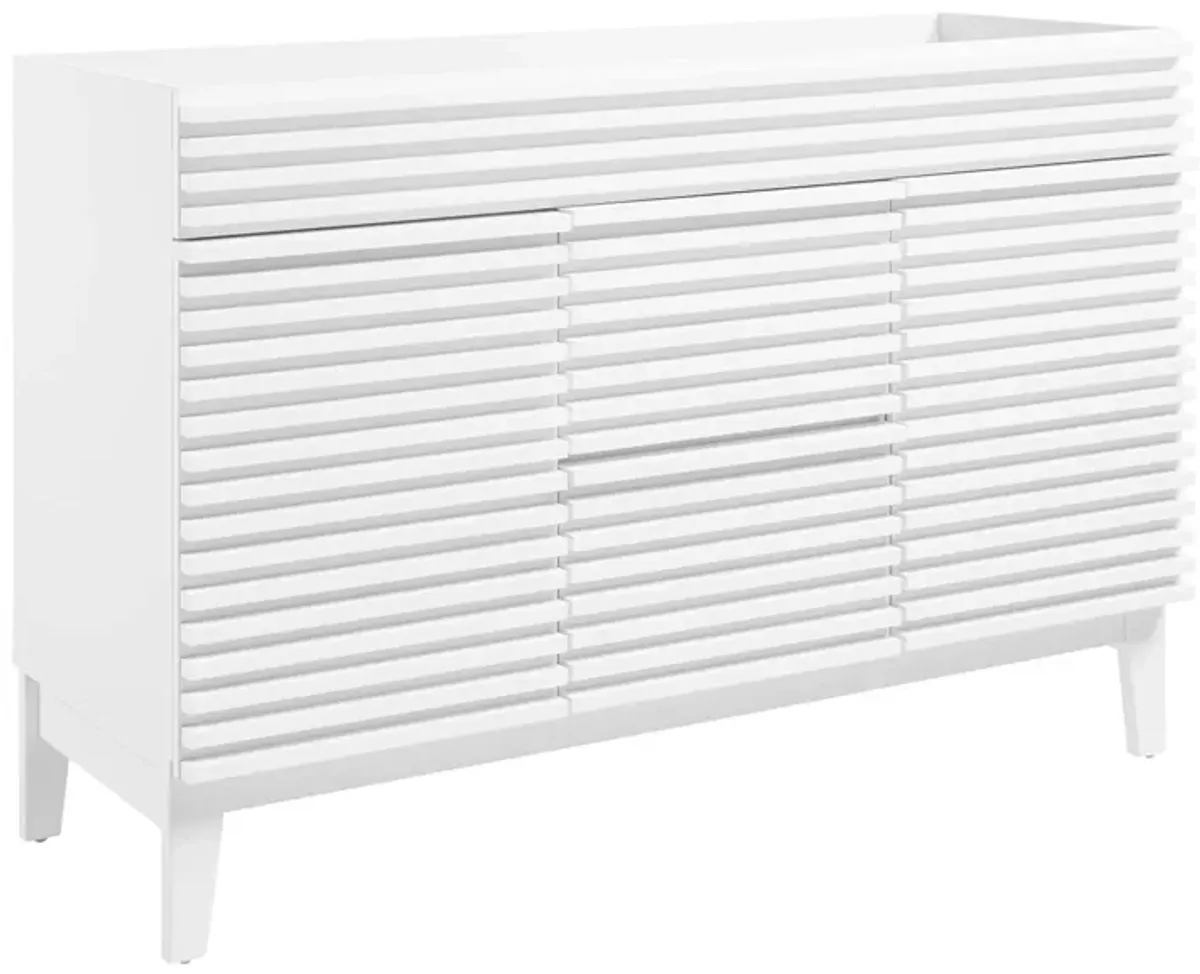 Render 48" Bathroom Cabinet Basin Not Included by Modway 48" Double / White