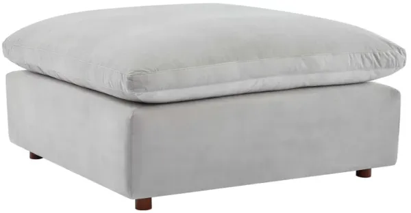 Commix Down Filled Overstuffed Performance Velvet Ottoman by Modway Light Gray