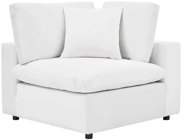 Commix Down Filled Overstuffed Performance Velvet Corner Chair by Modway White