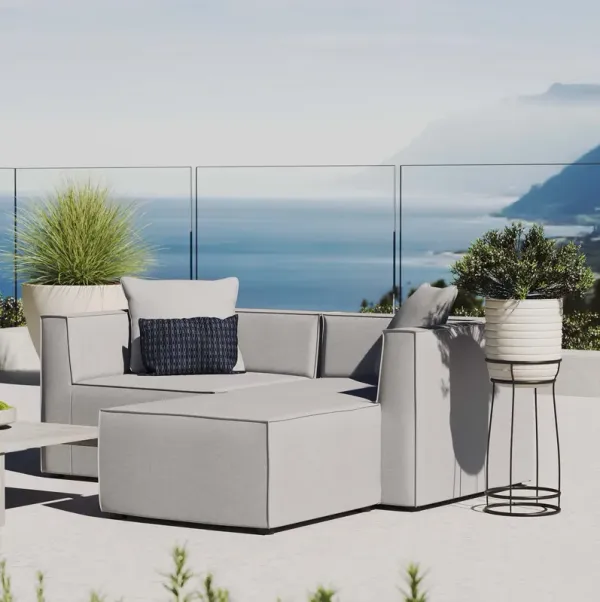 Saybrook Outdoor Patio Upholstered Loveseat and Ottoman Set by Modway