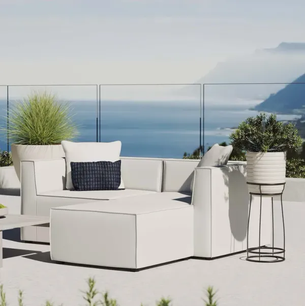 Saybrook Outdoor Patio Upholstered Loveseat and Ottoman Set by Modway