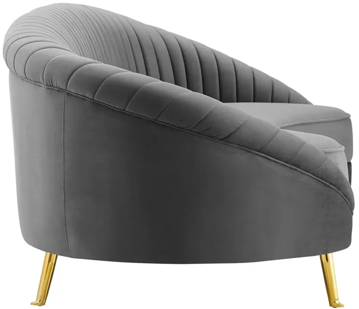 Camber Channel Tufted Performance Velvet Sofa by Modway