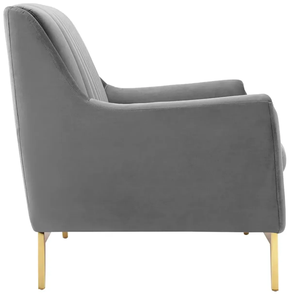 Winsome Channel Tufted Performance Velvet Loveseat by Modway Gray