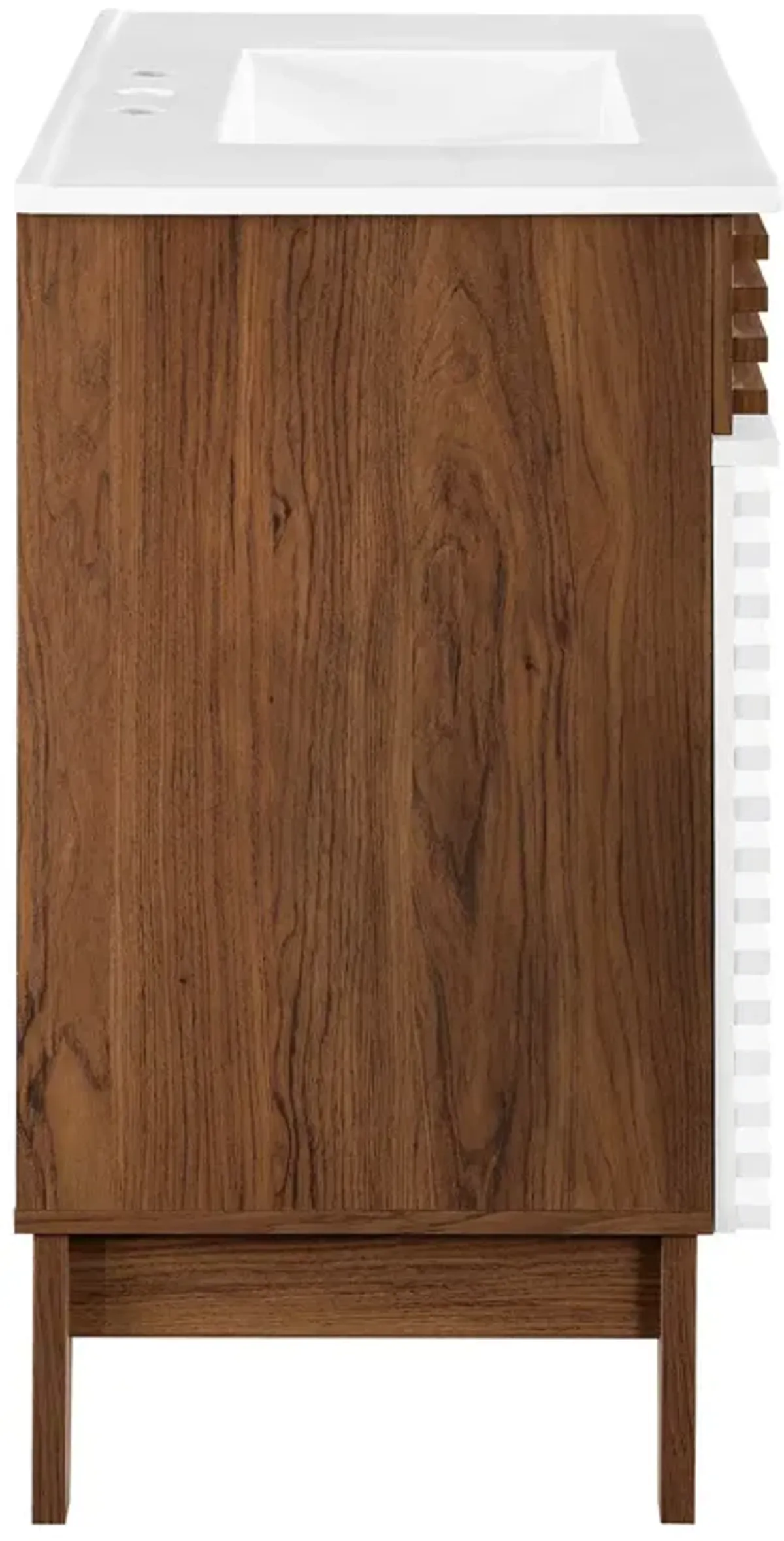 Render 30" and 36" Bathroom Vanities with White Basin Included by Modway 36" / White Walnut White