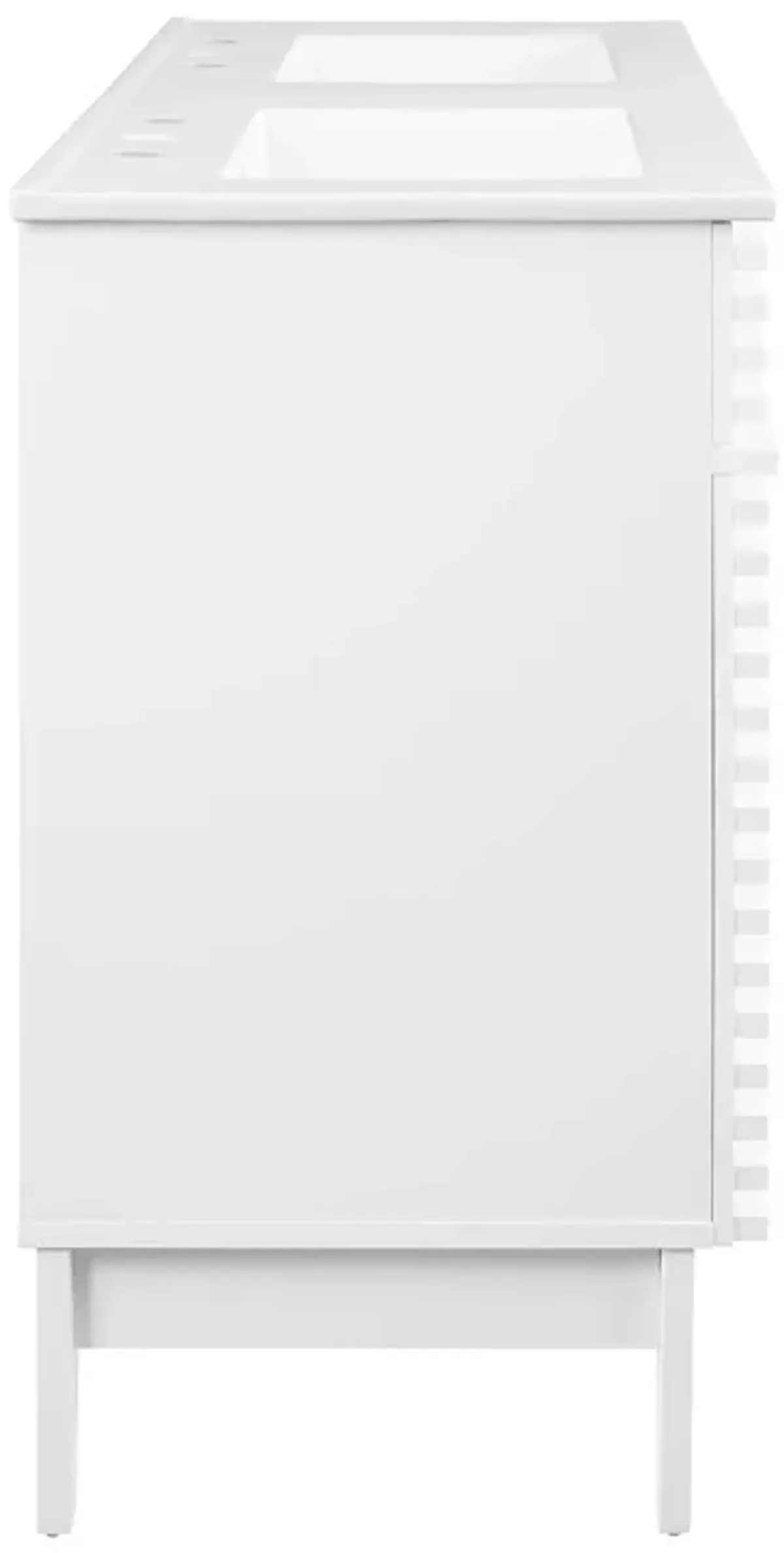 Render 48" Bathroom Vanity with White Basin Included by Modway 48" Double / White White