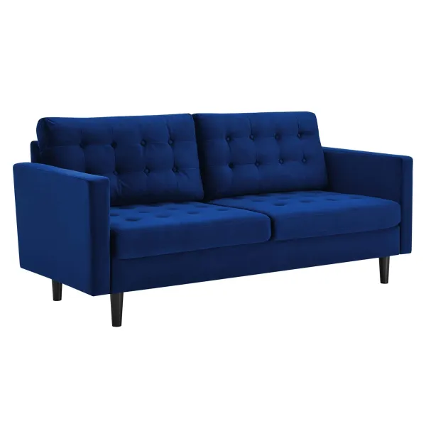 Exalt Tufted Performance Velvet Sofa by Modway Navy