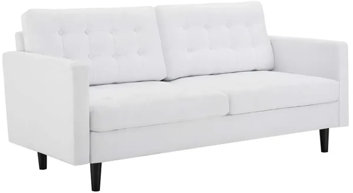 Exalt Tufted Fabric Sofa by Modway White