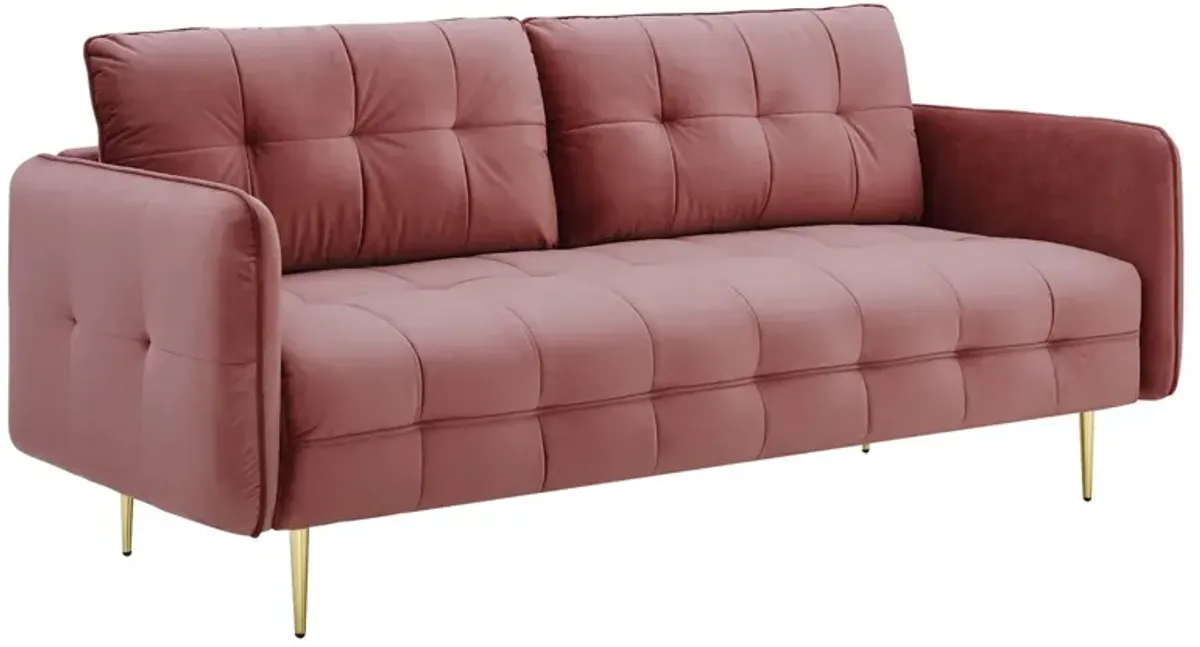 Cameron Tufted Performance Velvet Sofa by Modway Gray