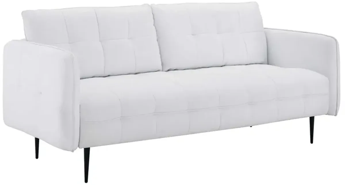 Cameron Tufted Fabric Sofa by Modway White