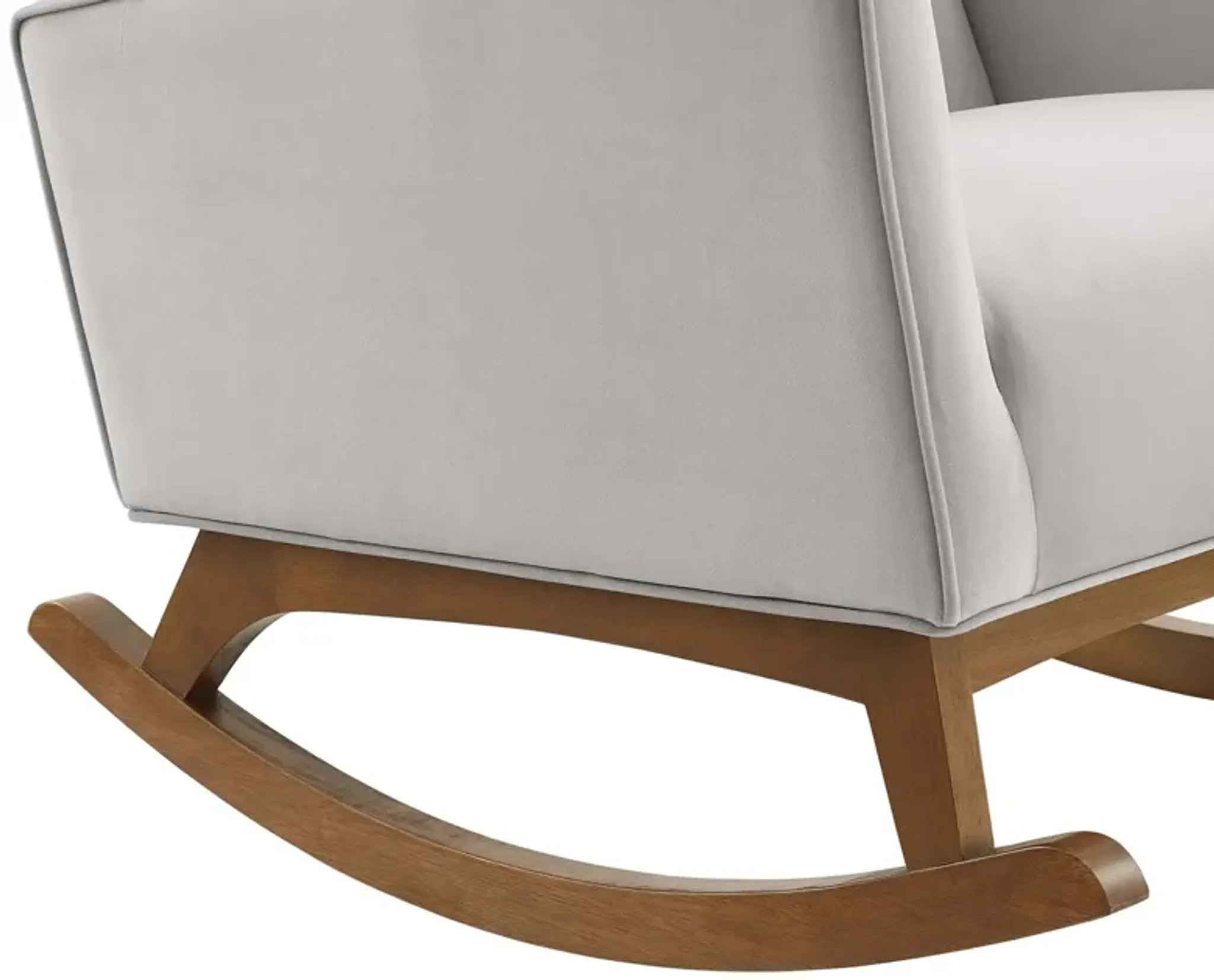 Sway Performance Velvet Rocking Chair By Modway Light Gray Lexmod ...