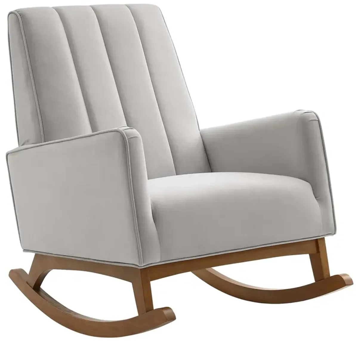 Sway Performance Velvet Rocking Chair by Modway Light Gray
