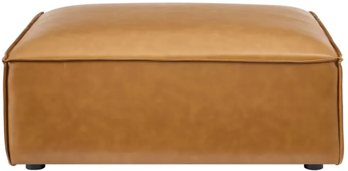Restore Vegan Leather Ottoman by Modway Tan