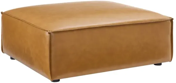 Restore Vegan Leather Ottoman by Modway Tan