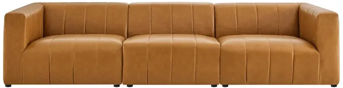 Bartlett Vegan Leather 3-Piece Sofa by Modway Tan