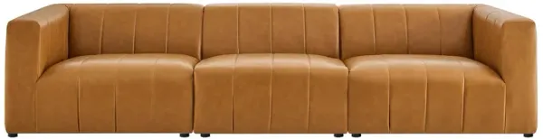 Bartlett Vegan Leather 3-Piece Sofa by Modway Tan
