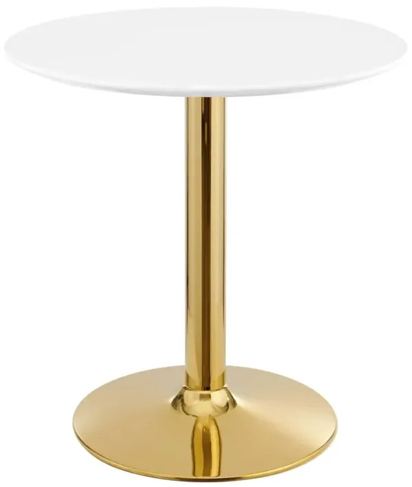 Verne 28" Dining Table by Modway Gold White