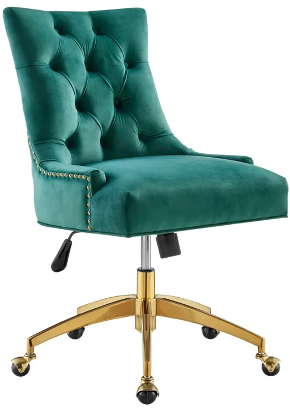 Regent Tufted Performance Velvet Office Chair by Modway Gold Teal
