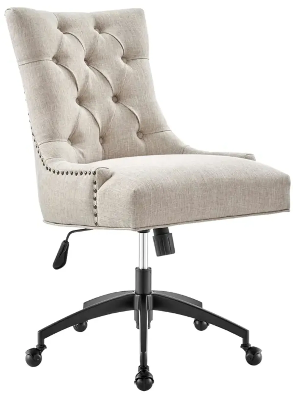 Regent Tufted Fabric Office Chair by Modway Black Beige