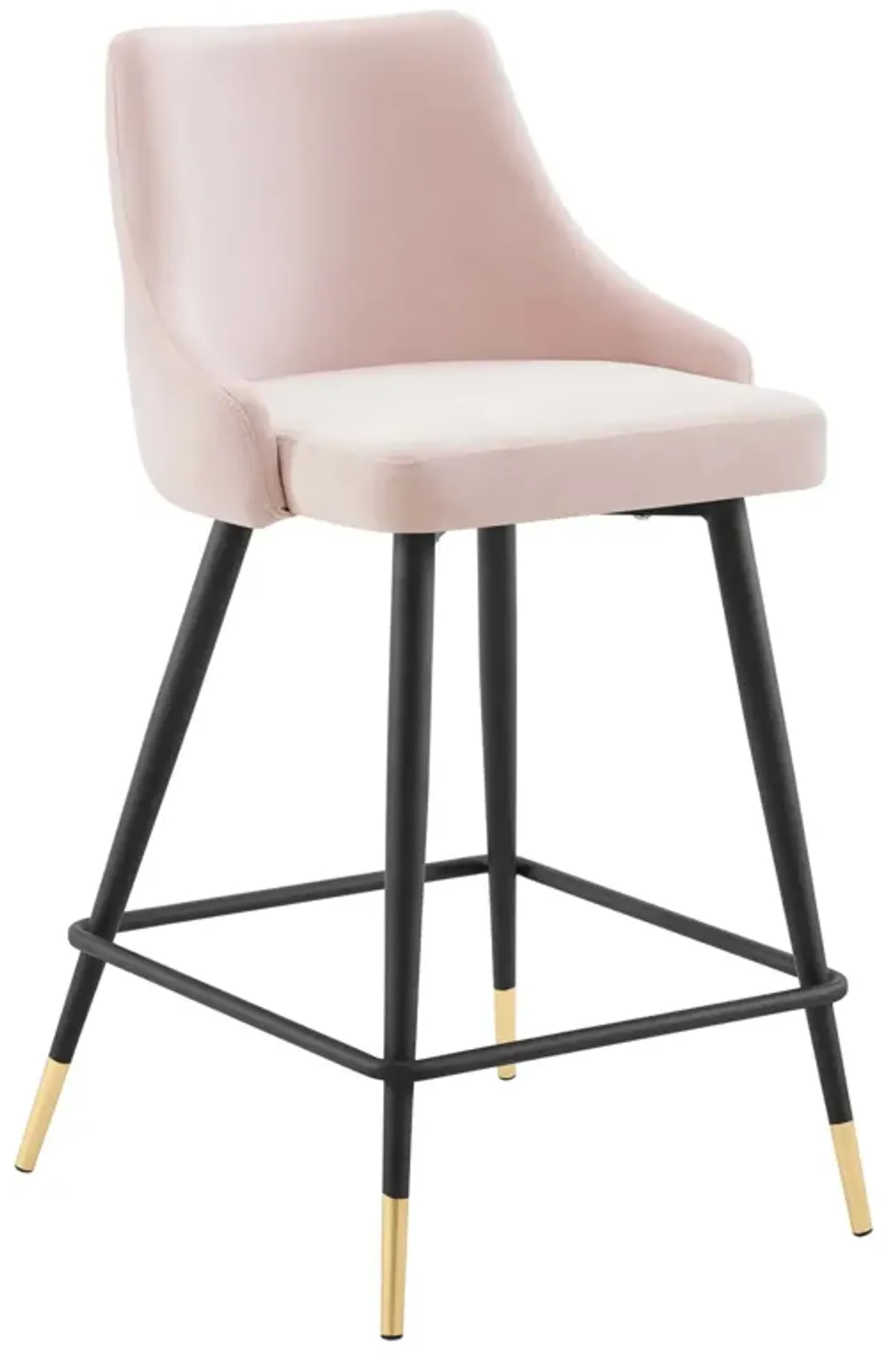 Adorn Performance Velvet Counter Stool Set of 2 by Modway Pink