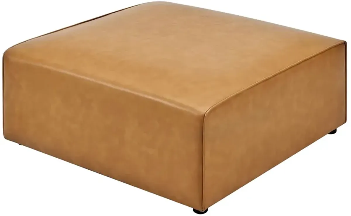 Mingle Vegan Leather Ottoman by Modway Tan