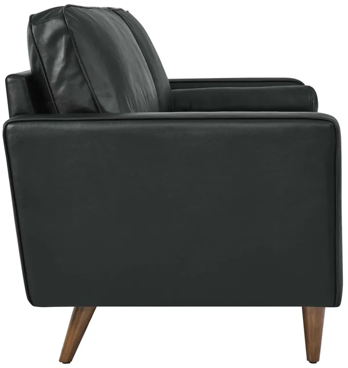 Valour Leather Sofa by Modway Black