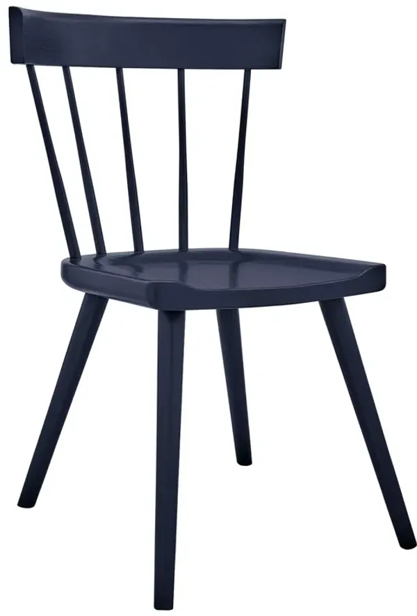 Sutter Wood Dining Side Chair by Modway Midnight Blue