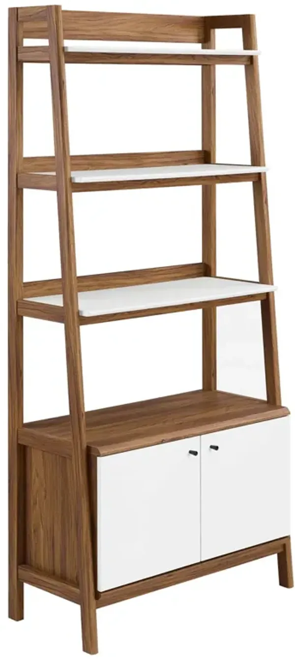 Bixby 33" Bookshelf by Modway Walnut White