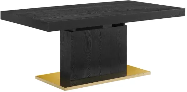 Vector Expandable Dining Table by Modway Black Gold