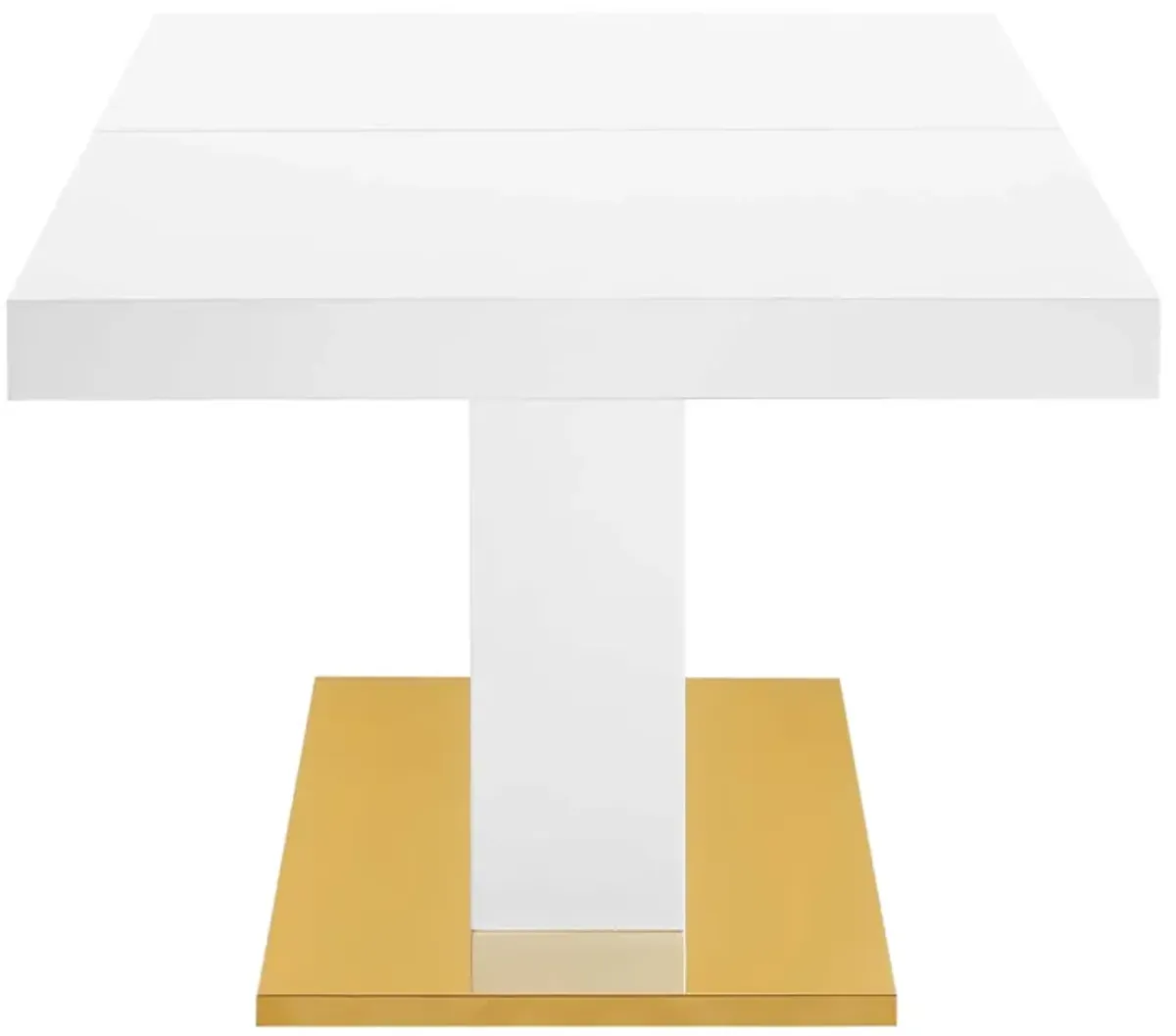 Vector Expandable Dining Table by Modway White Gold